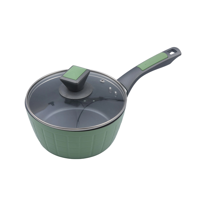 Forged aluminyo fry pan na may asul na ceramic coating