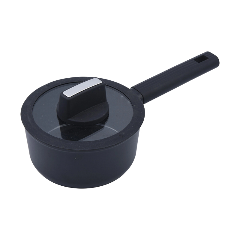 Forged aluminyo sauce pan na may itim na ceramic