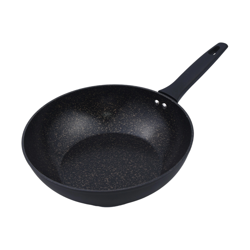 Forged aluminyo cookware set na may itim na gintong marmol ceramic coating