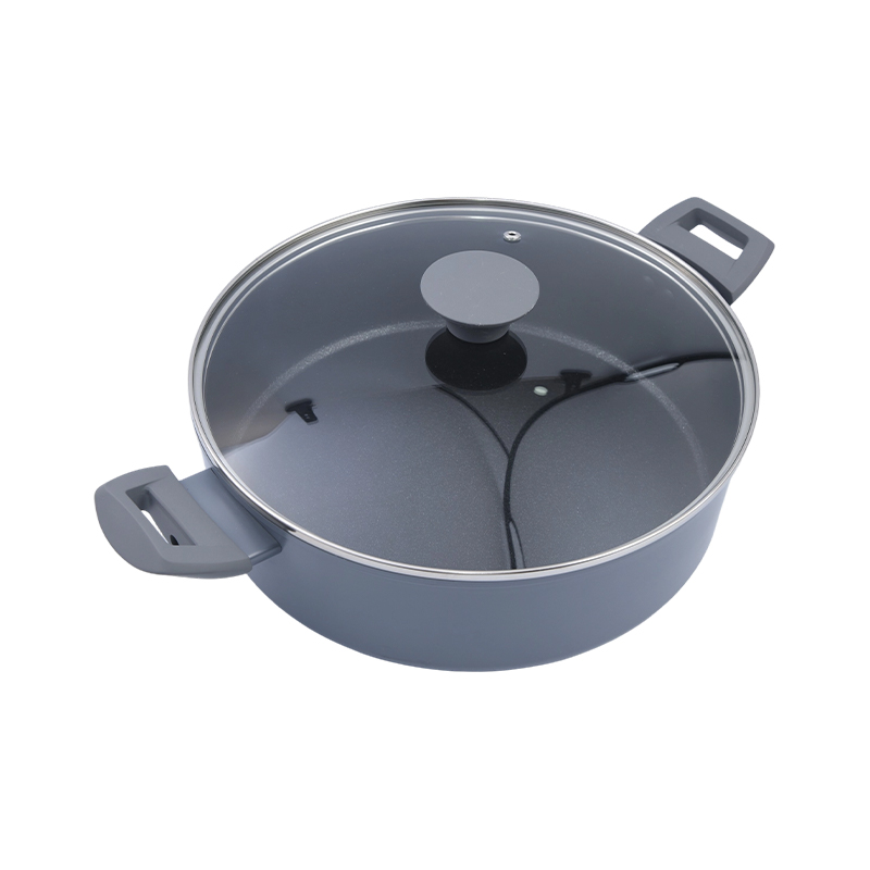 Forged aluminyo tuwid na mababaw na casserole