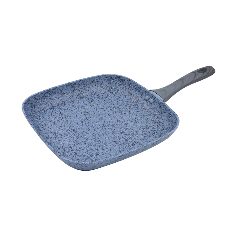 Forged aluminyo cookware set na may asul na granite nonstick coating