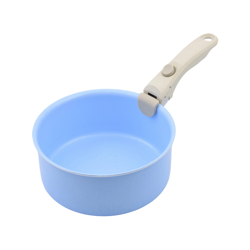 Pinindot ang aluminyo sauce pan na may nababaluktot na hawakan