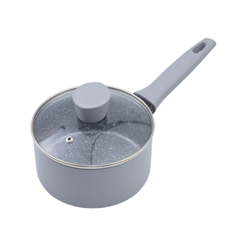 Pinindot ang aluminyo sauce pan cream marmol