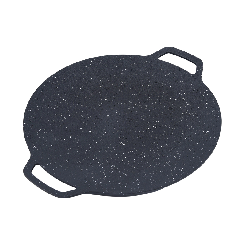 Pinindot ang aluminyo round grill pan