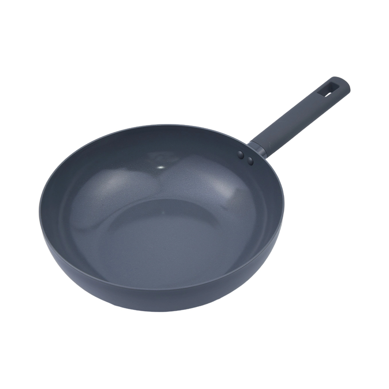 Pinindot ang aluminyo wok itim na marmol