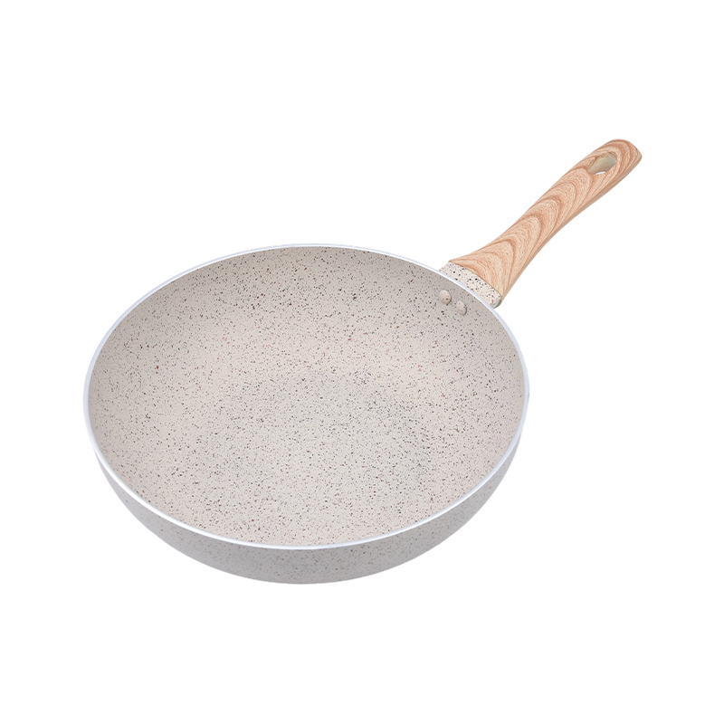 Pinindot ang aluminyo wok cream marmol