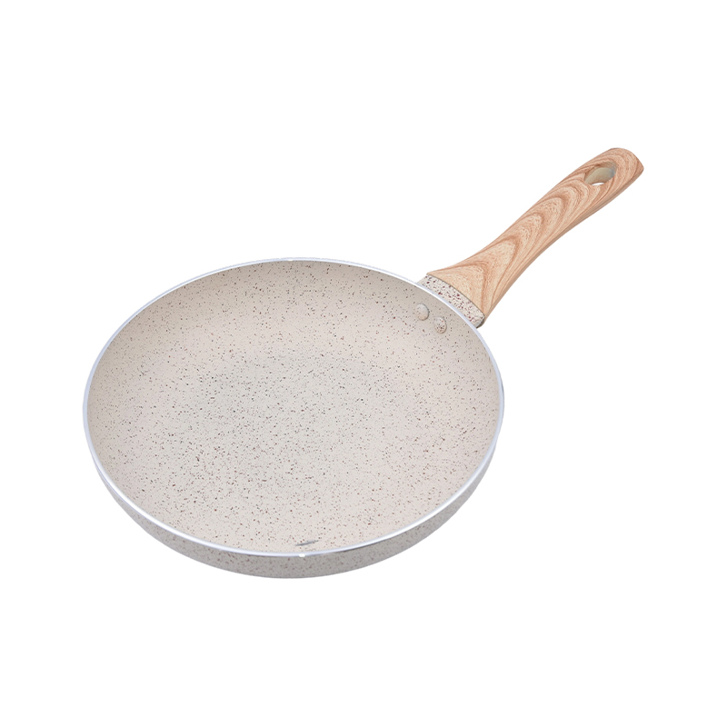 Pinindot ang aluminyo na cookware set na may cream marmol nonstick coating