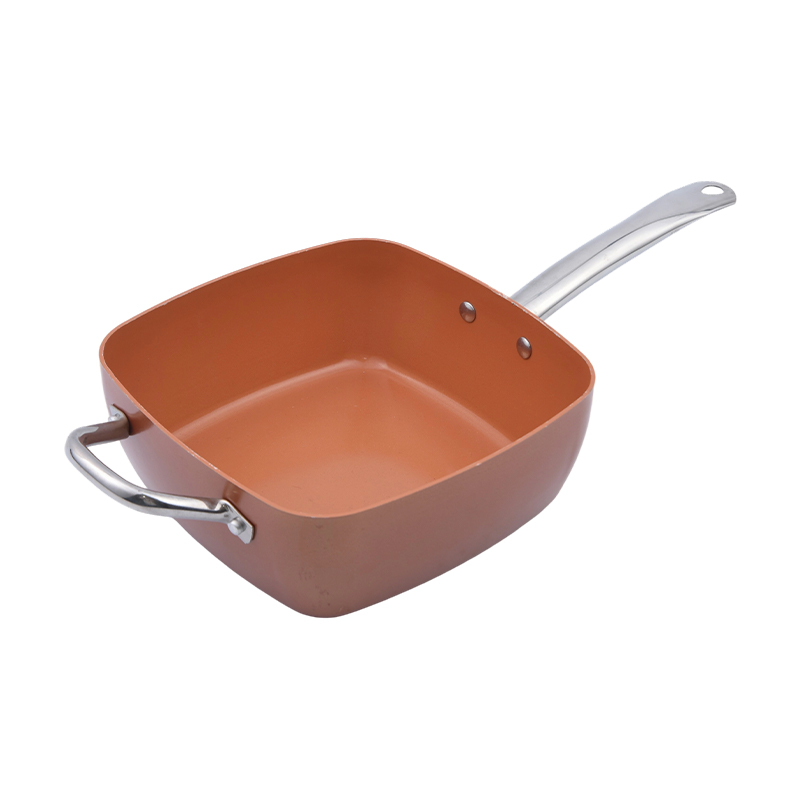 Pinindot ang aluminyo square sauce pan